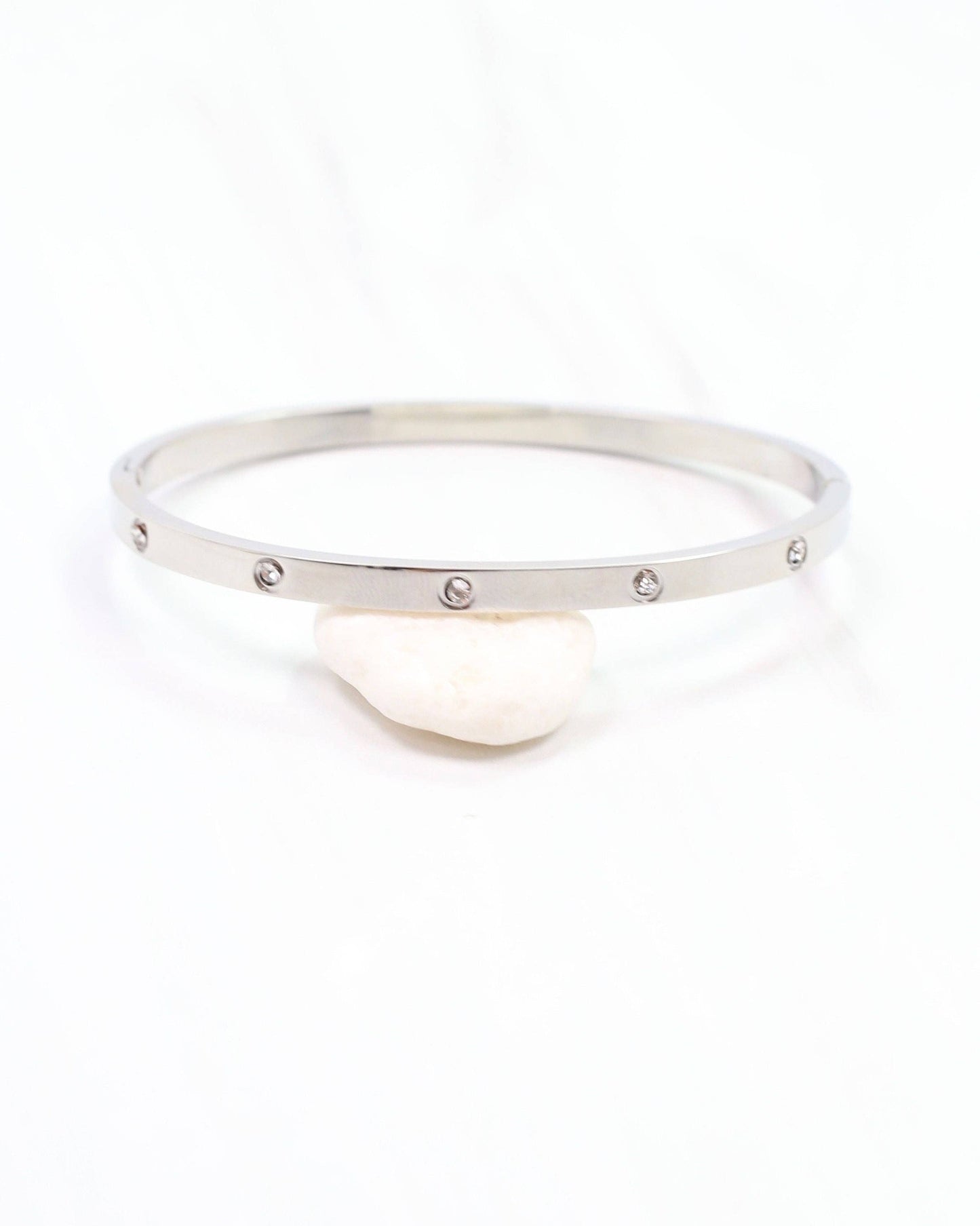 Geneiva CZ Metal Bracelet Silver