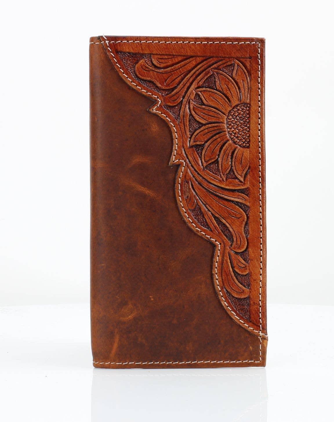 Tooled Leather Accent Rodeo Wallet