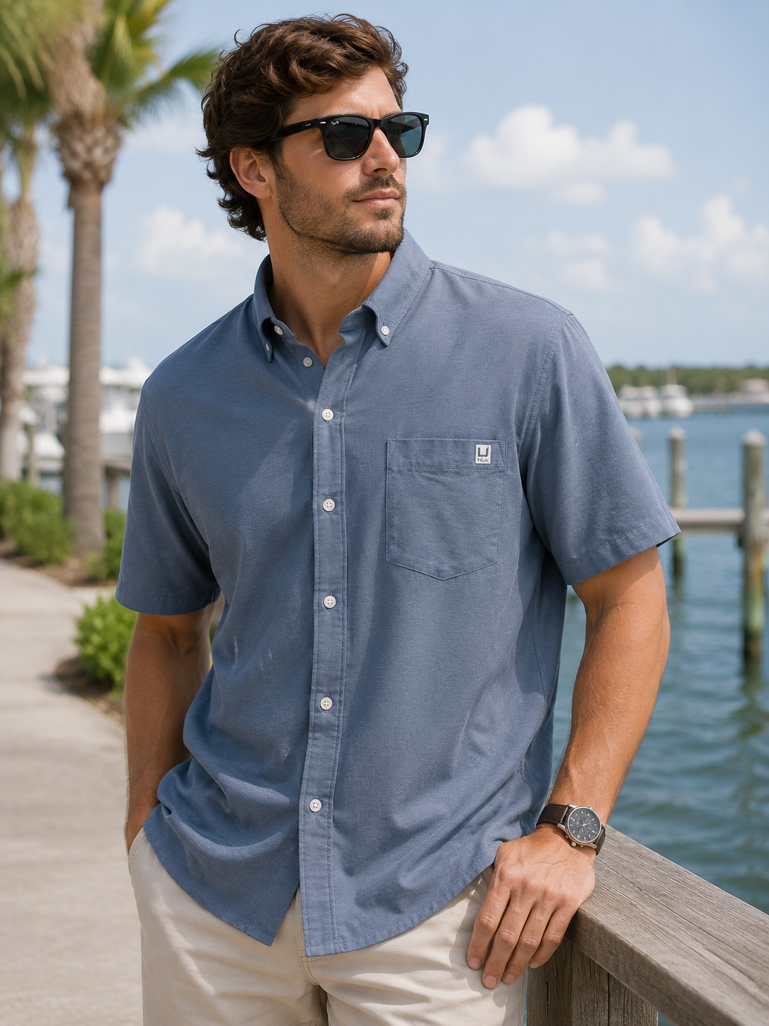 Kona Solid Shirt - Stormy Blue