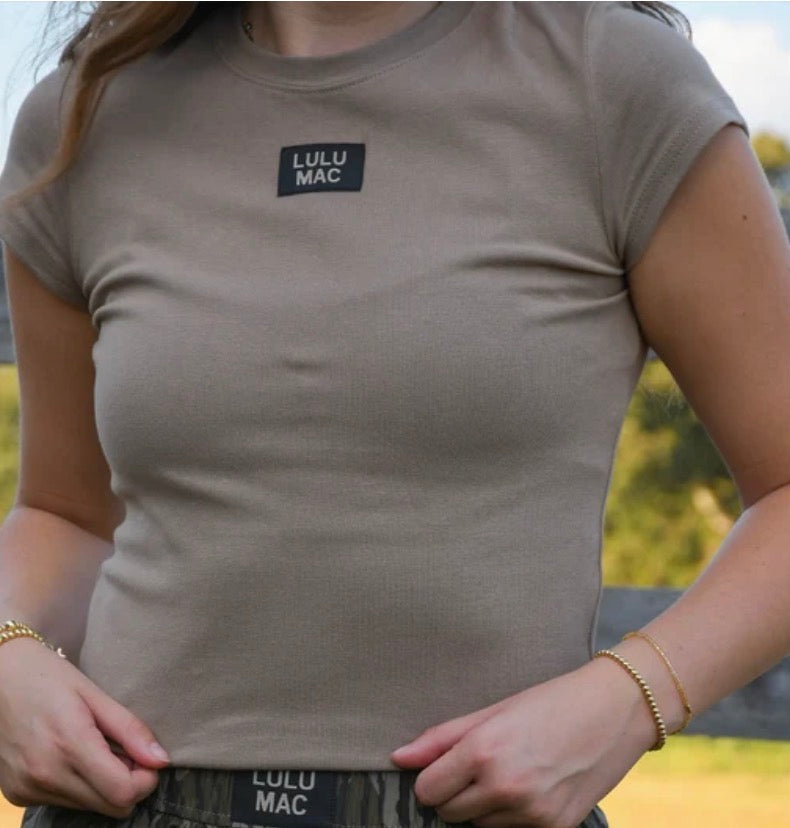 LULU MAC BABY DOLL TOP SS-Dark Taupe