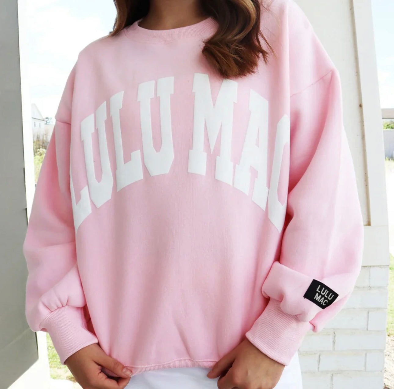 LM Light Pink / White Sweatshirt