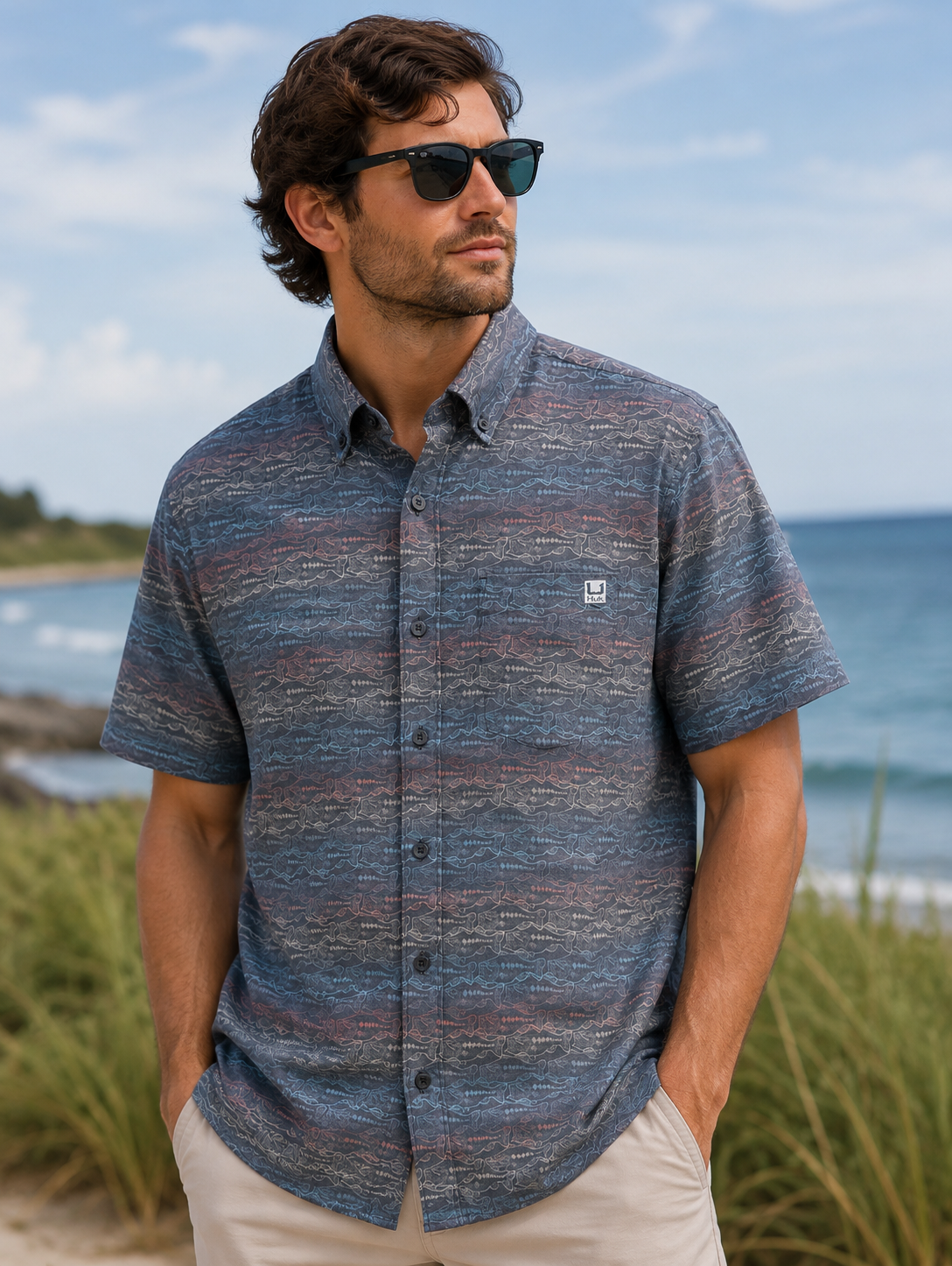 Kona KC Printed Shirt - Anchor