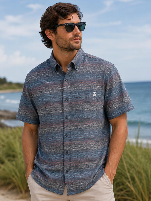 Kona KC Printed Shirt - Anchor