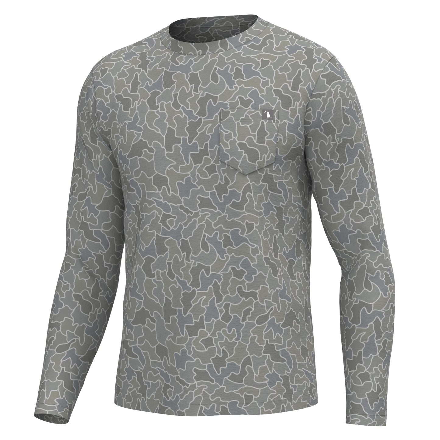 L/S Heather Blend Crew - Cobblestone Gray