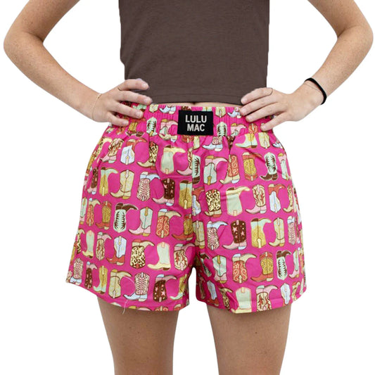 LULU MAC BOOT BOXER SHORTS - Pink