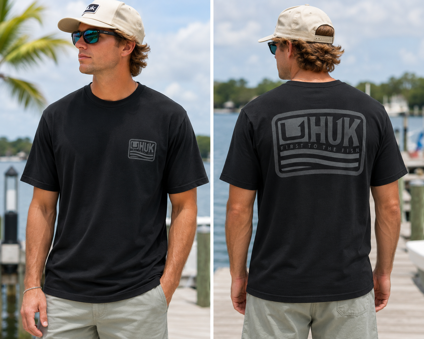 Huk Born Wave SS Tee - Black