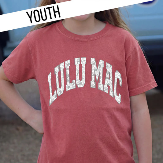 Youth Camo LM Tee - Crimson