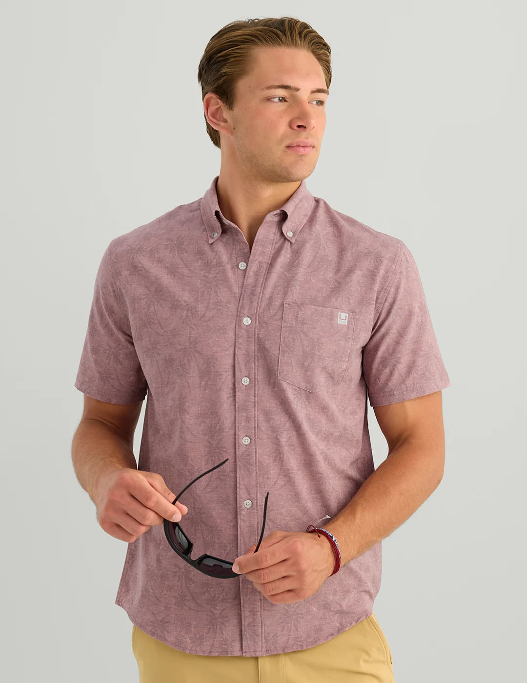 Kona KC Printed Shirt - Mauve Marlin