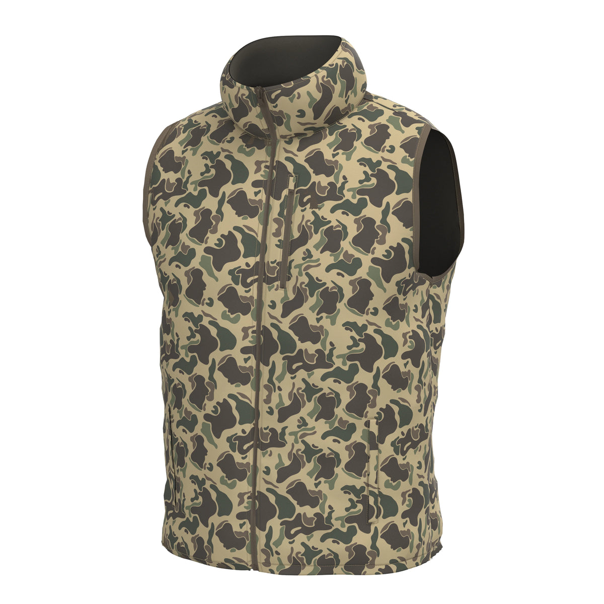 Duck Down Reversible Vest - Retro Camo
