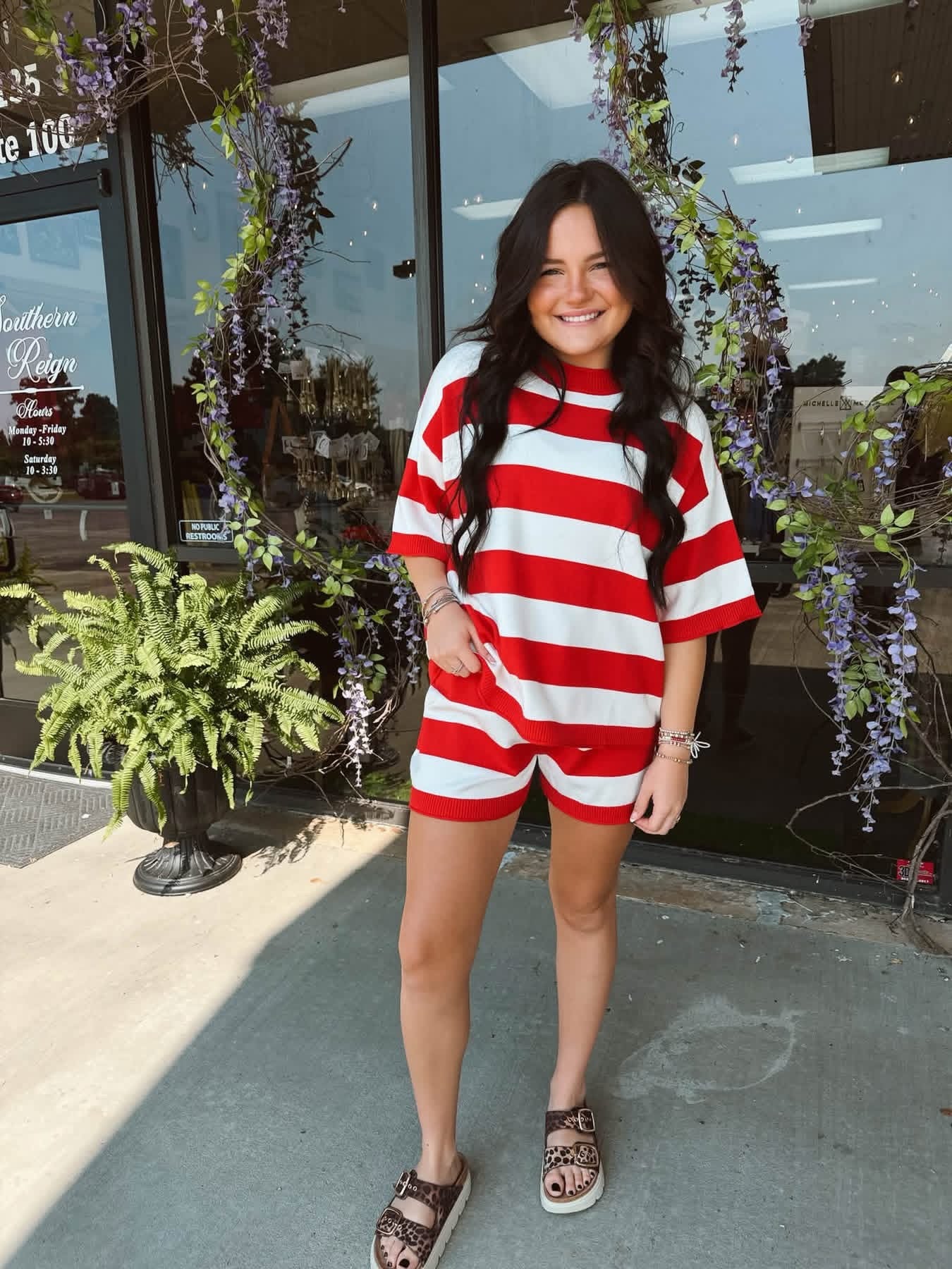 Gameday Stripe Lightweight Sweater Lounge Set