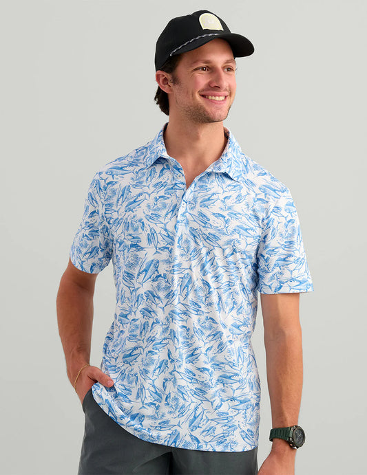Pursuit KC Printed Polo - Regatta Fish Chaos