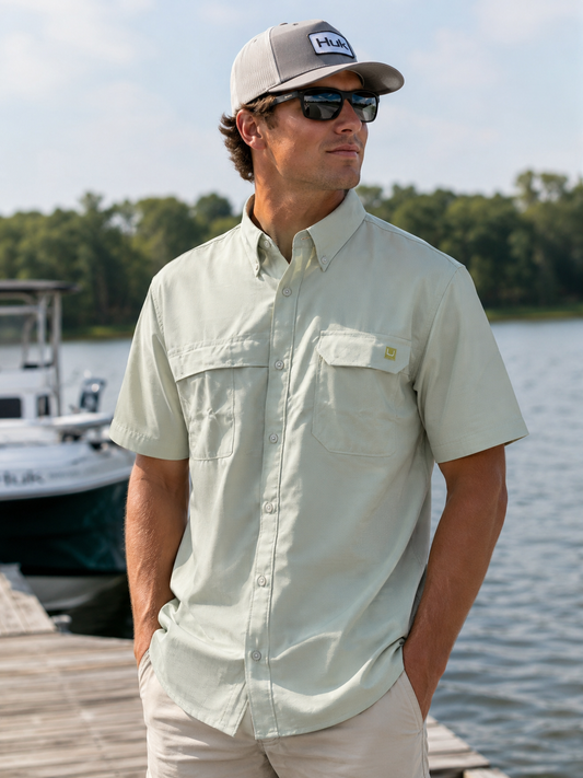 Tidepoint Heather Ripstop Shirt - SPNSH MOSS