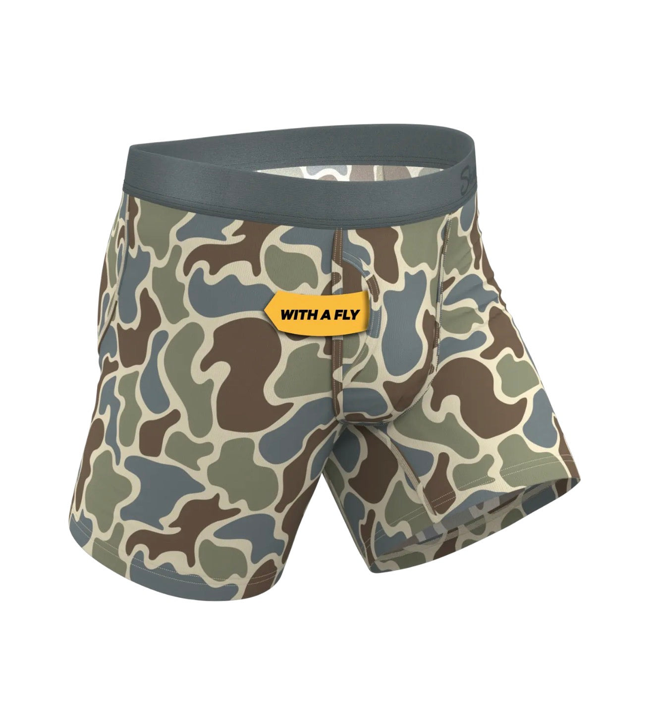 The Blender - Grey Duck Camo Ball Hammock® Pouch Underwear With Fly