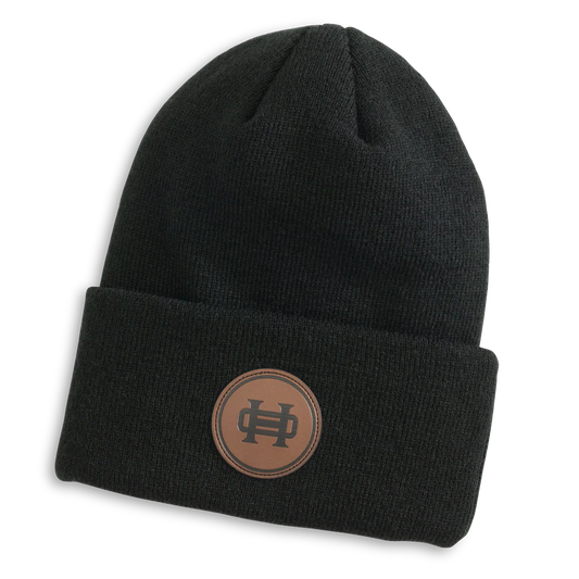 HEYBO leather patch beanie