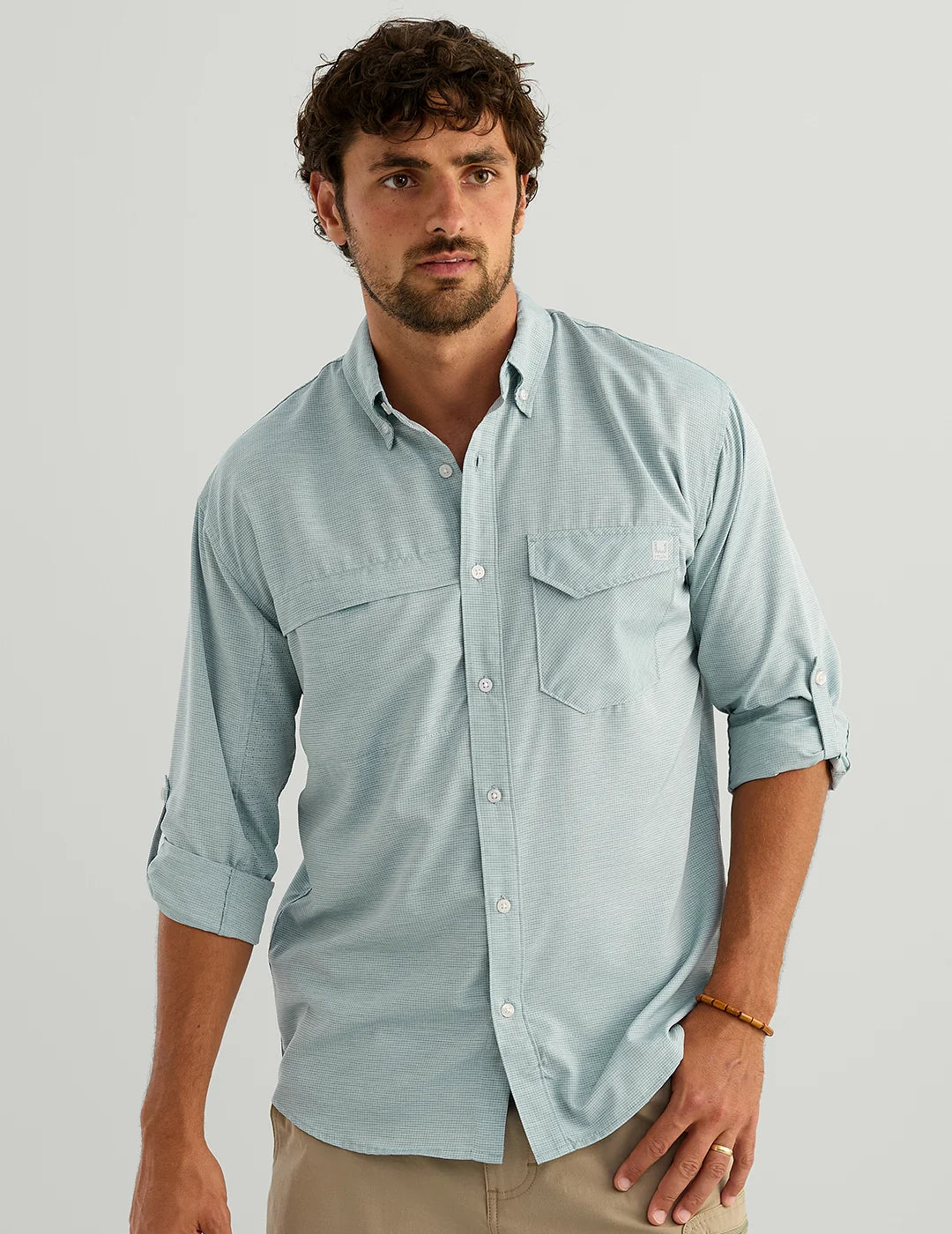 Tidepoint Ripstop Button Down - Aqua Haze