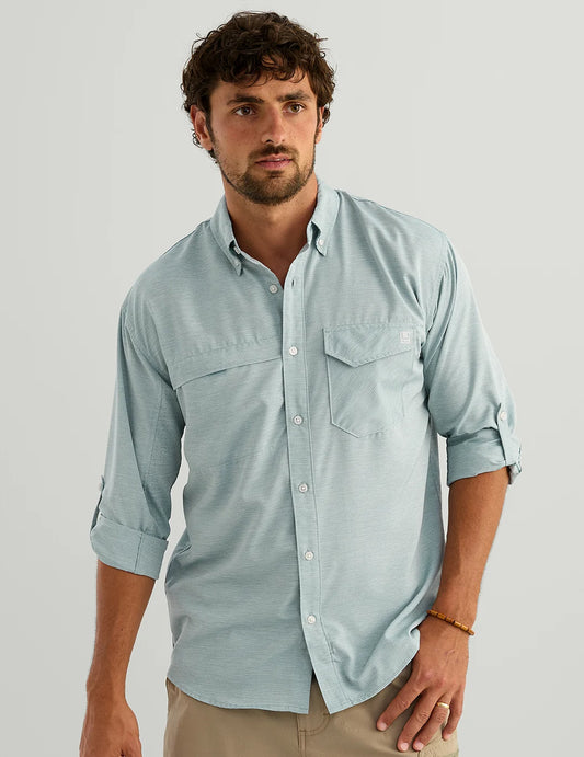 Tidepoint Ripstop Button Down - Aqua Haze