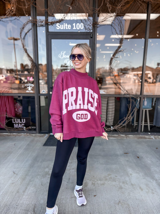 Praise God Reversible Mock Neck