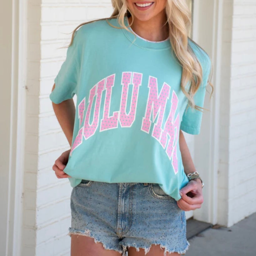 Mint/Pink Polka Dot