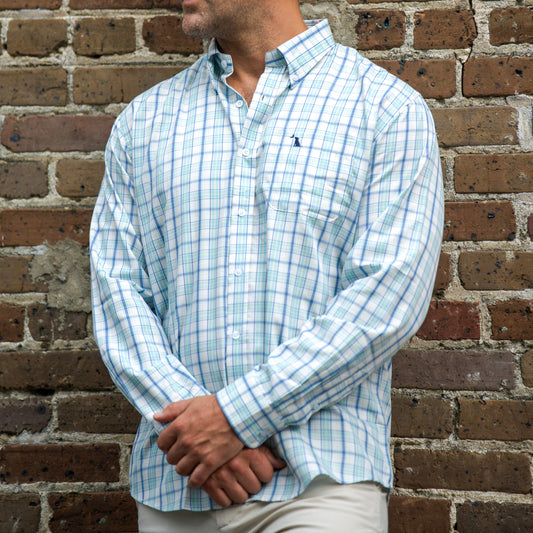 Sherry Dress Shirt - Spearmint/Plum/Peach