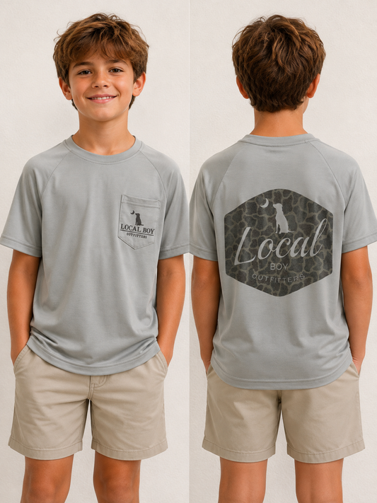 Brush Badge Heather Tee - YOUTH