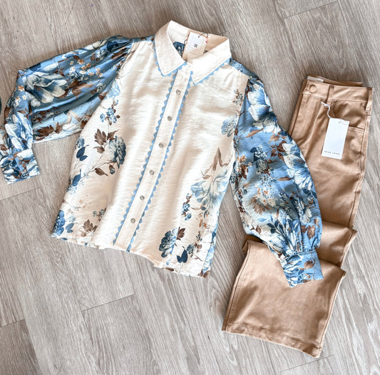 Alma Button Up Top