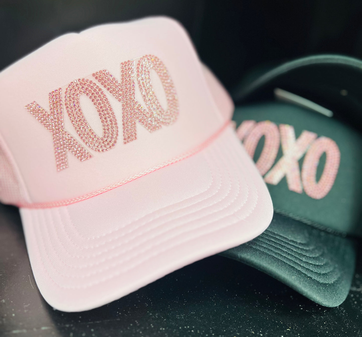 XOXO Rhinestone Trucker Caps