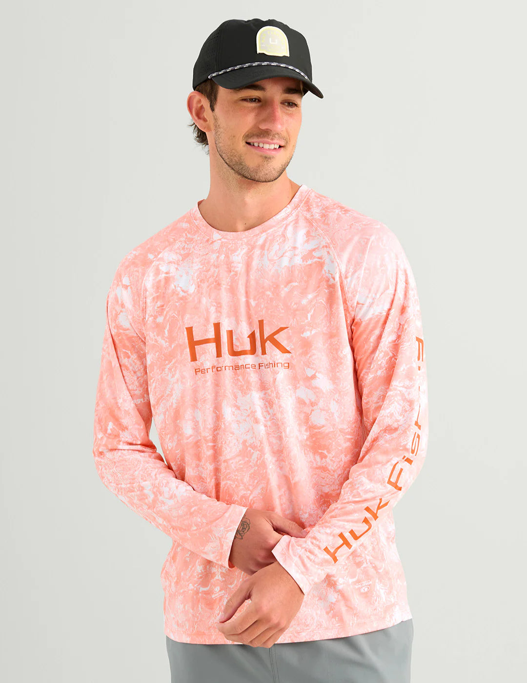 Mossy Oak Pursuit LS Crew - Coral Reef