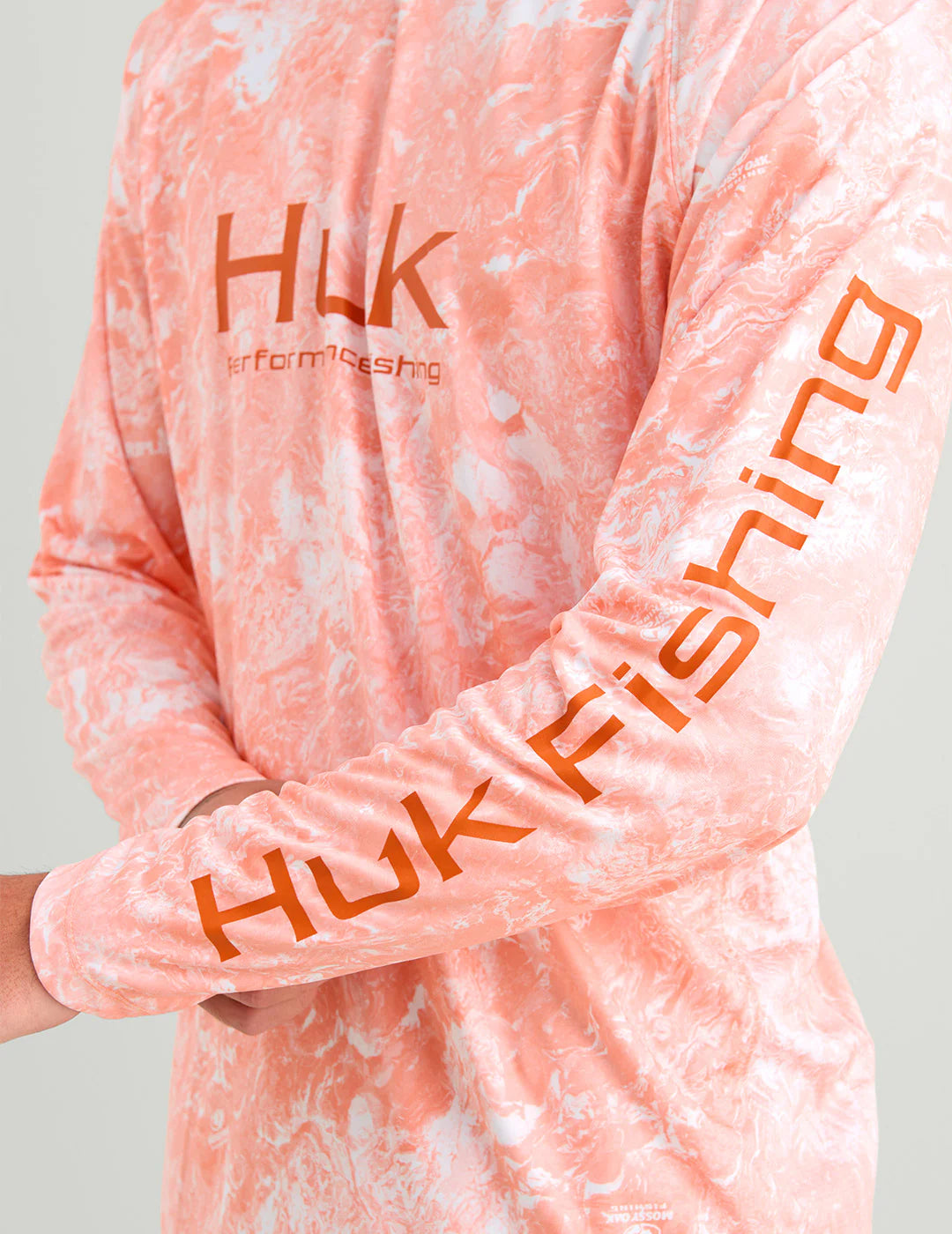 Mossy Oak Pursuit LS Crew - Coral Reef