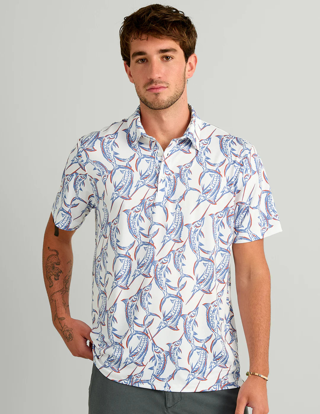 Pursuit Performance Polo - White Swordfish