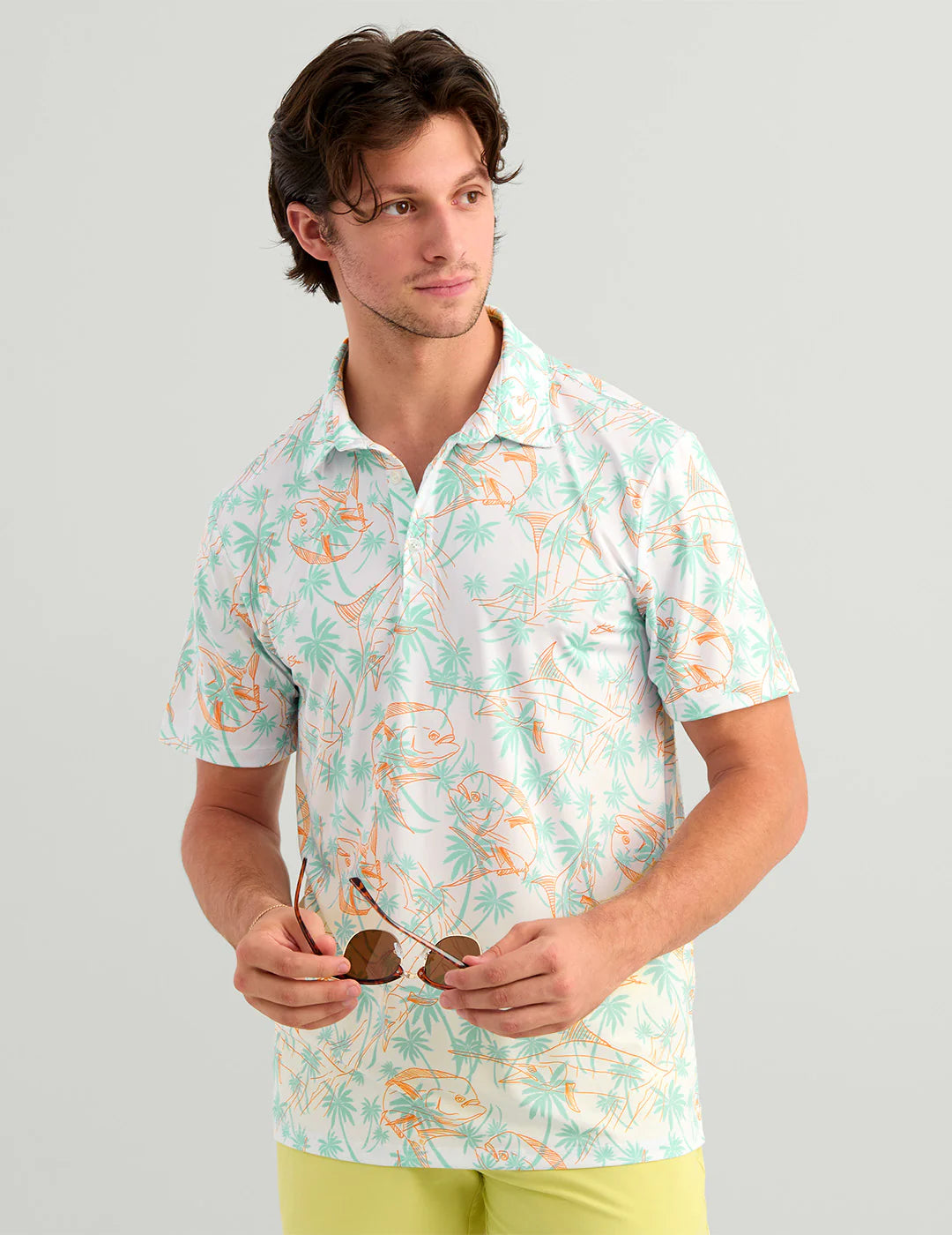 Pursuit KC Performance Polo - Orange Palm Slam
