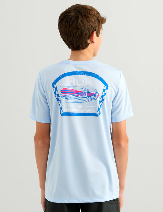 Youth Pursuit Fast Badge Tee - Coastal Drift