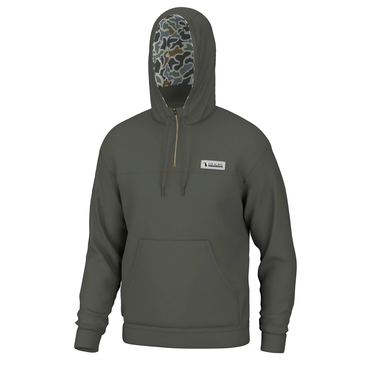 Quarter Zip Hoodie - Olive