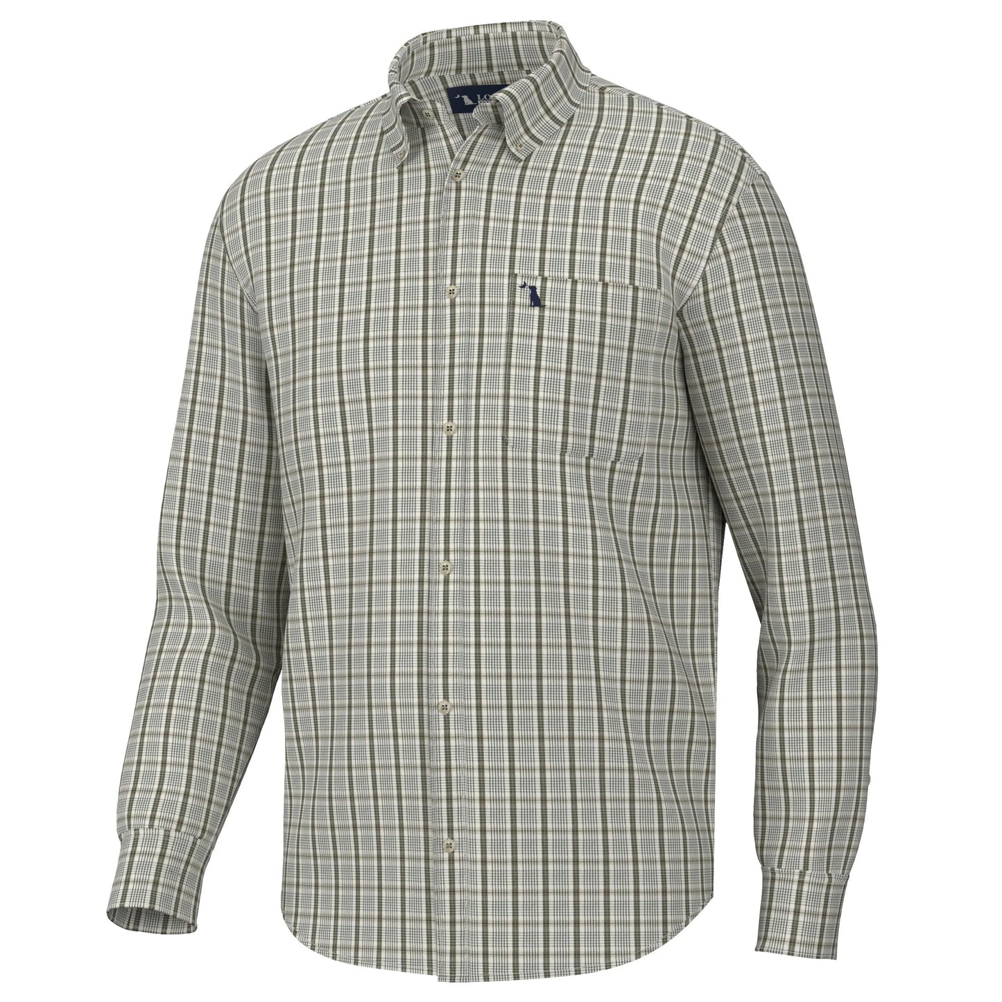 Stamps Dress Shirt - Beige/Olive/Green
