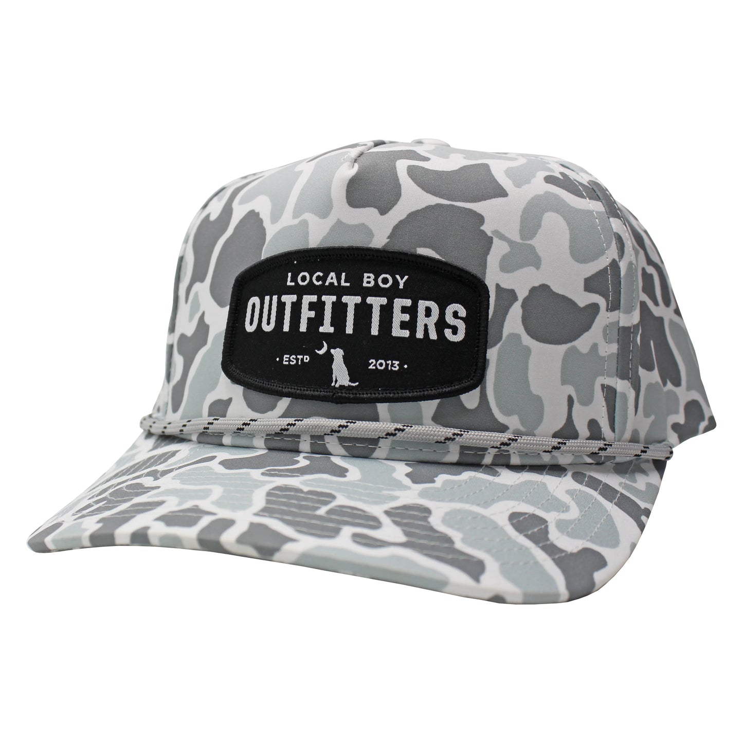 White Localflage Woven Patch Hat