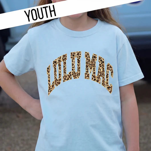 Youth Leopard LM Tee - Chambray