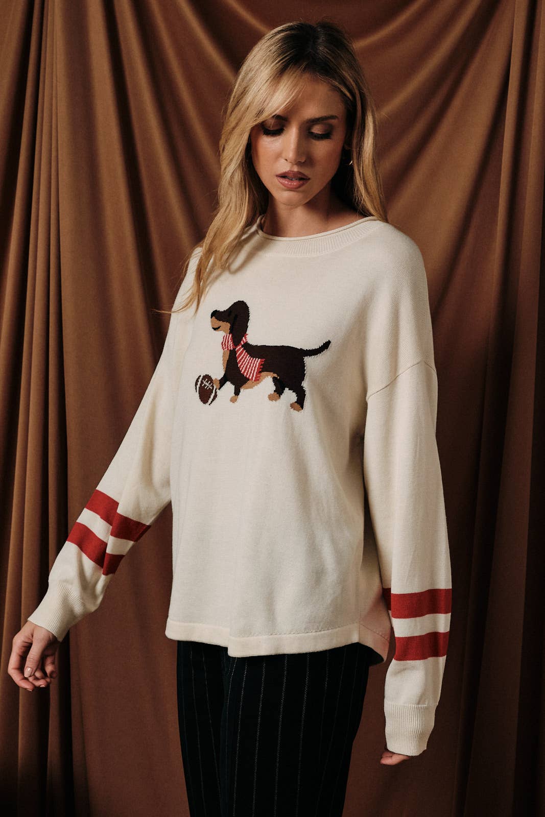 "GAME DAY DOG" GRAPHIC SWEATER