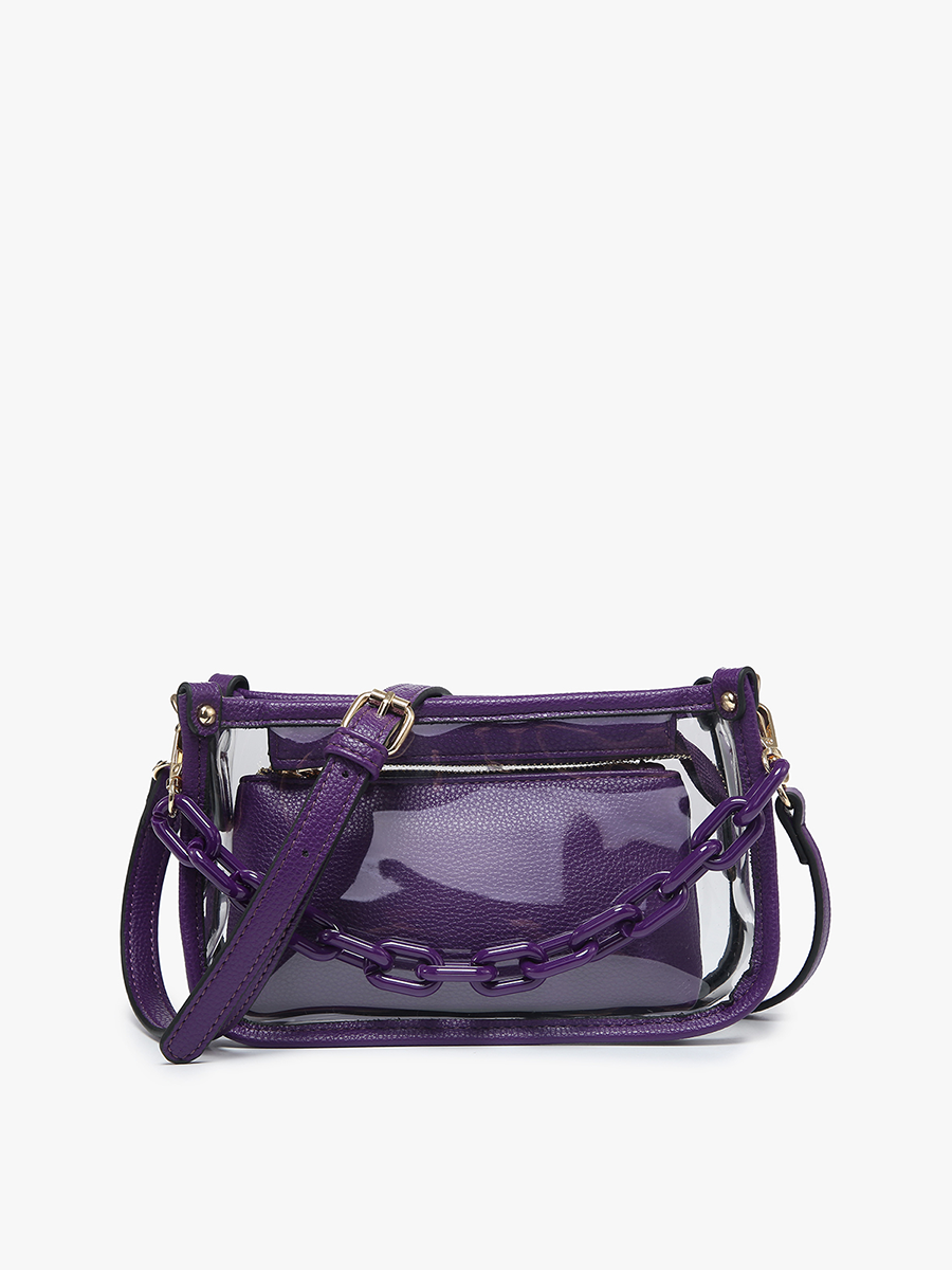 Jessica Clear Crossbody w/ Chain