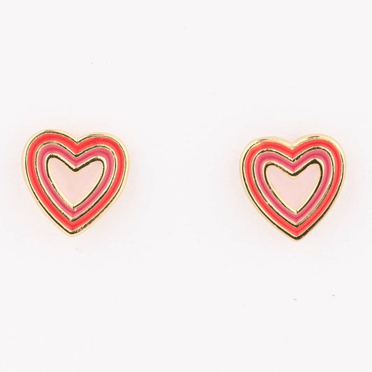 Earrings Luxe Red Heart