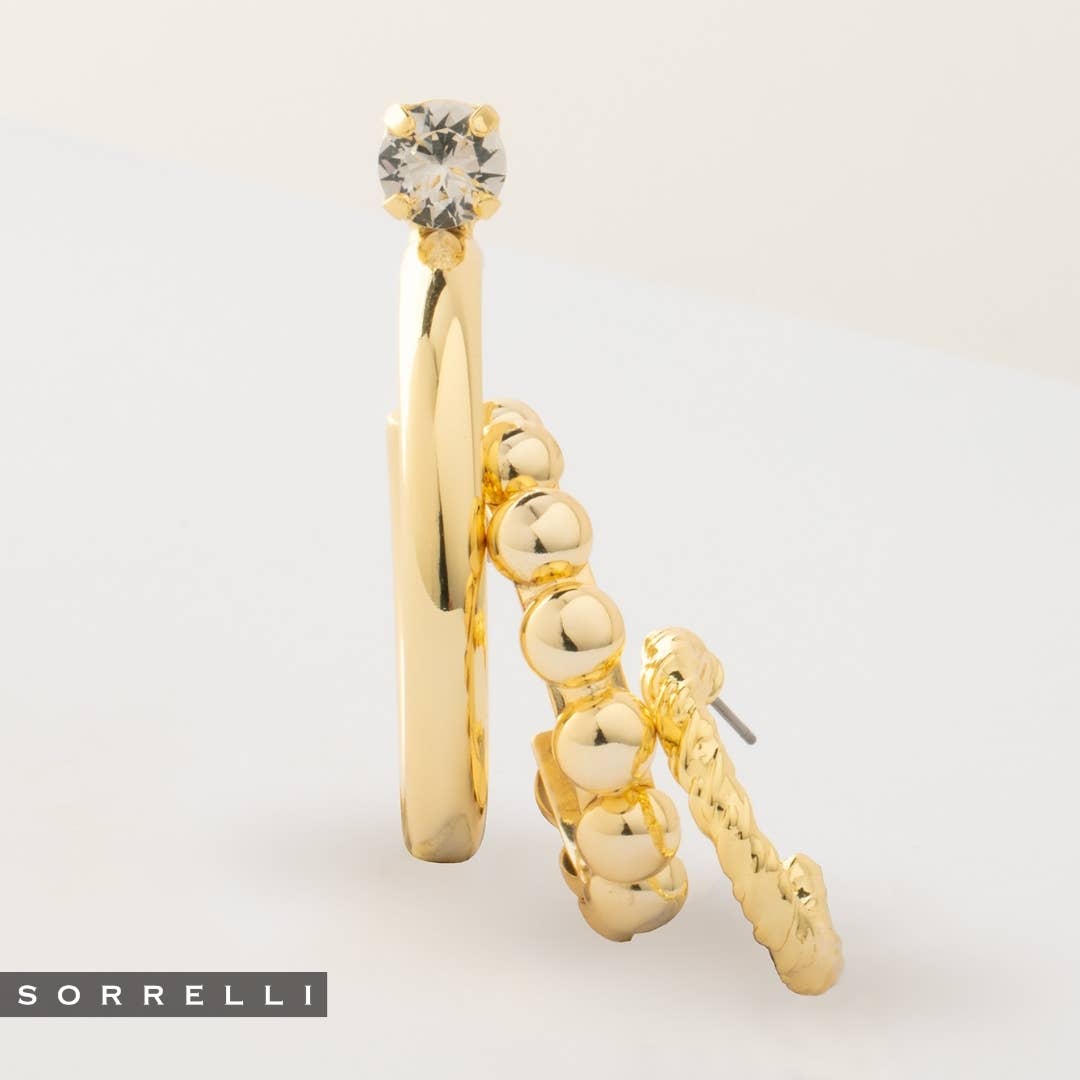 Keeley Studded Hoop Earrings