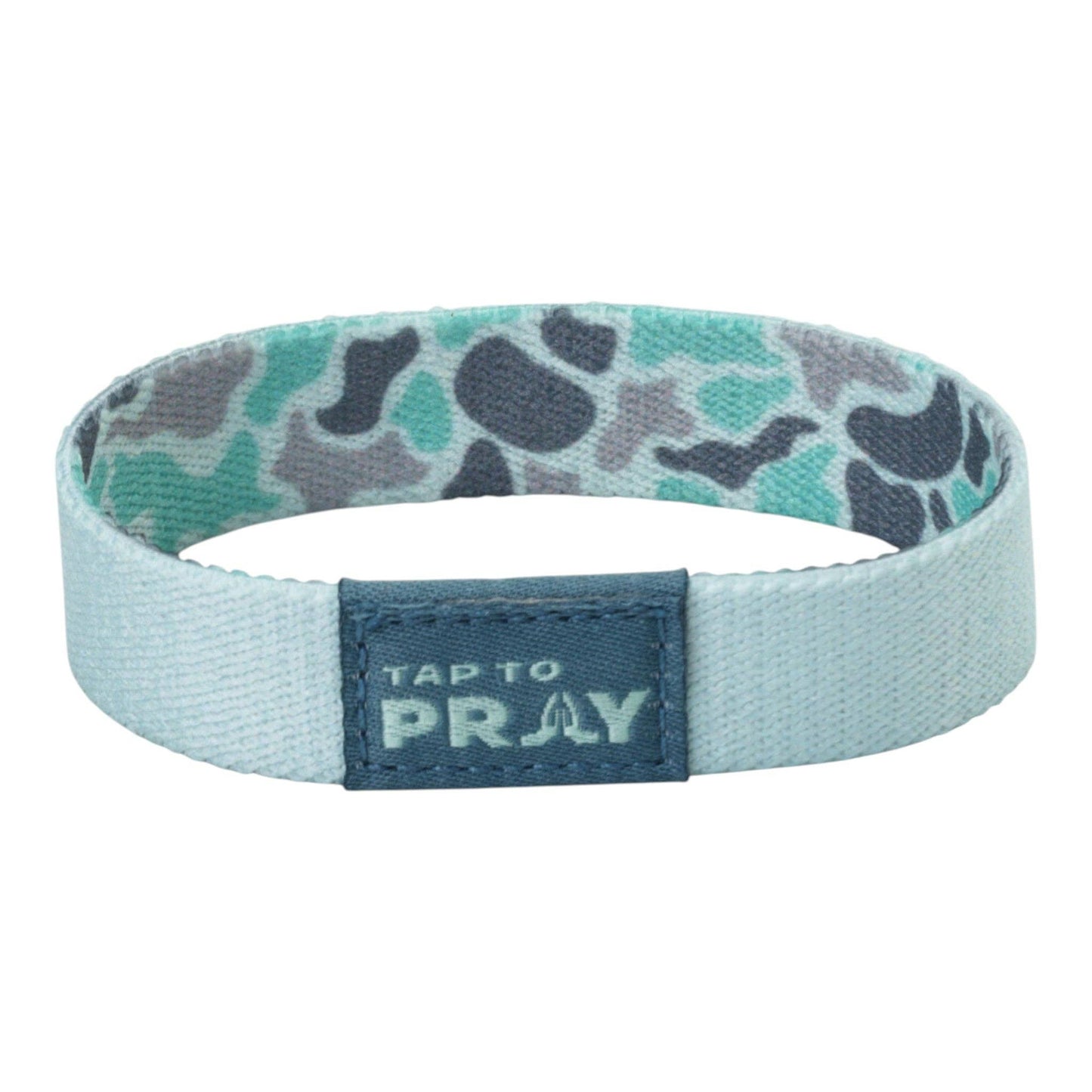 Tap To Pray® Wristband – River Rock Camo - Mint