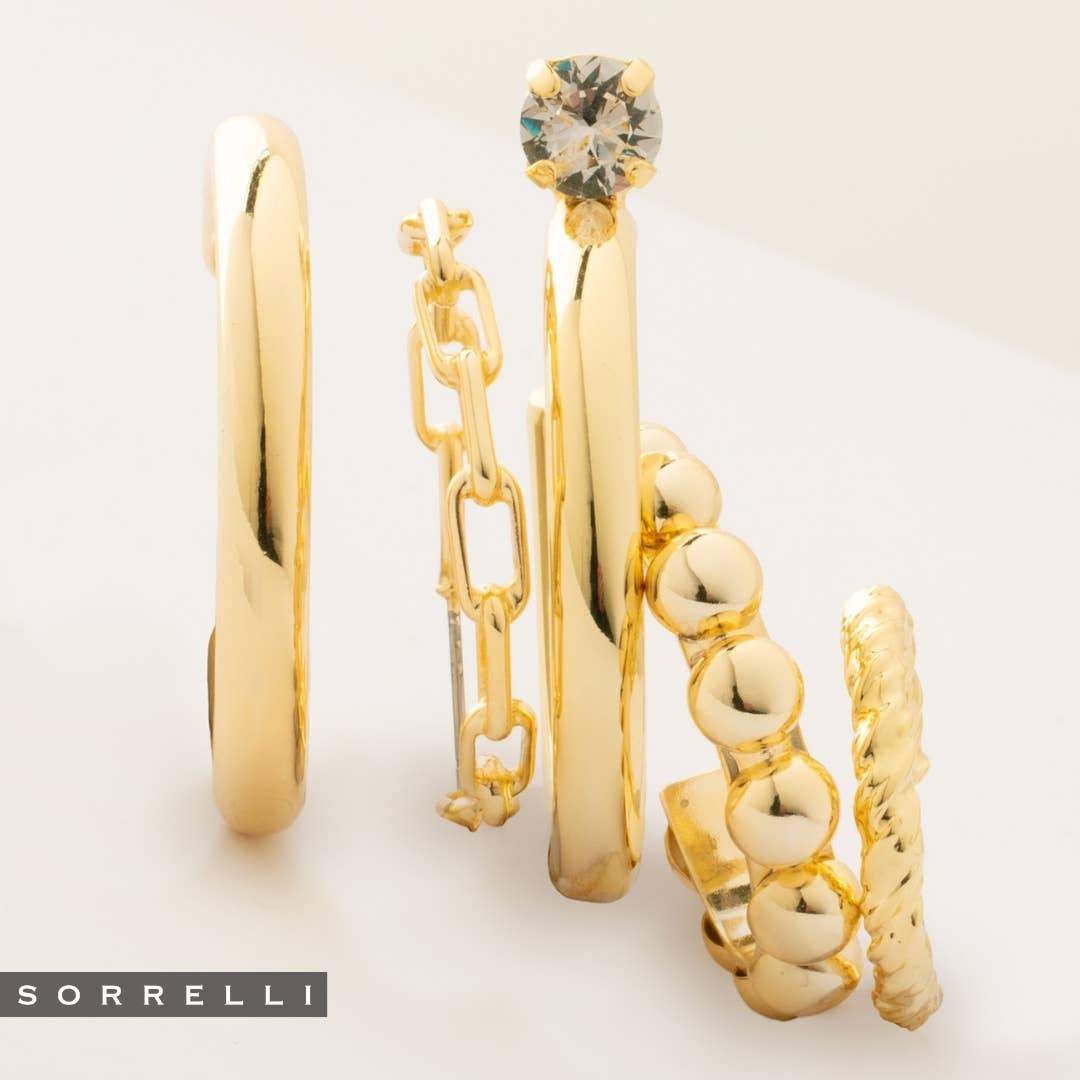 Keeley Studded Hoop Earrings