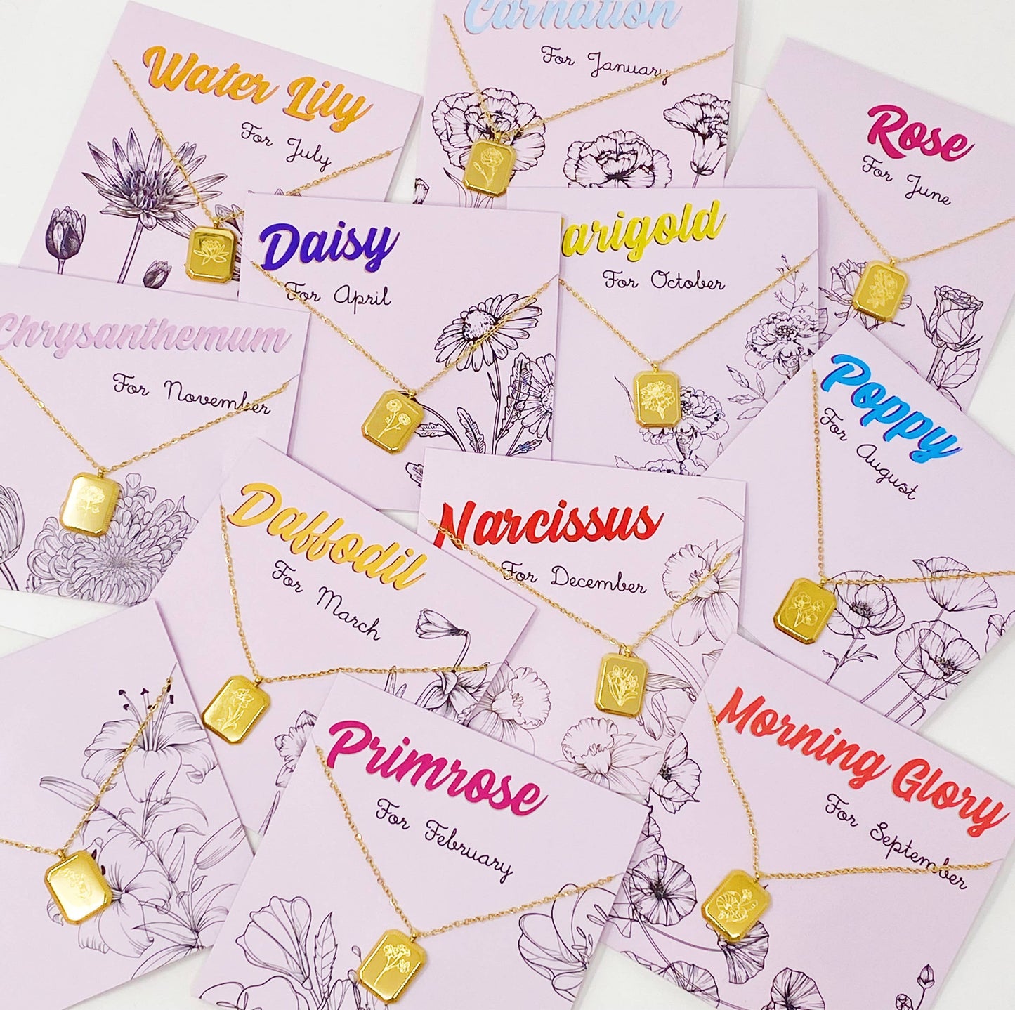 Blooming Birth Month Necklace