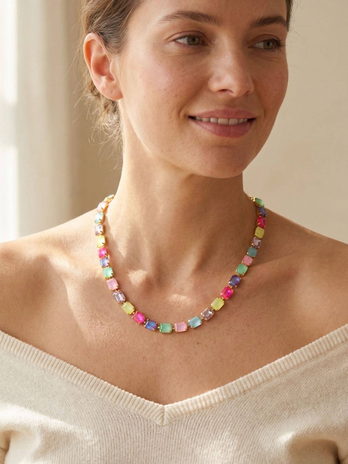 Octavia Repeating Tennis Necklace-Candy Carnival