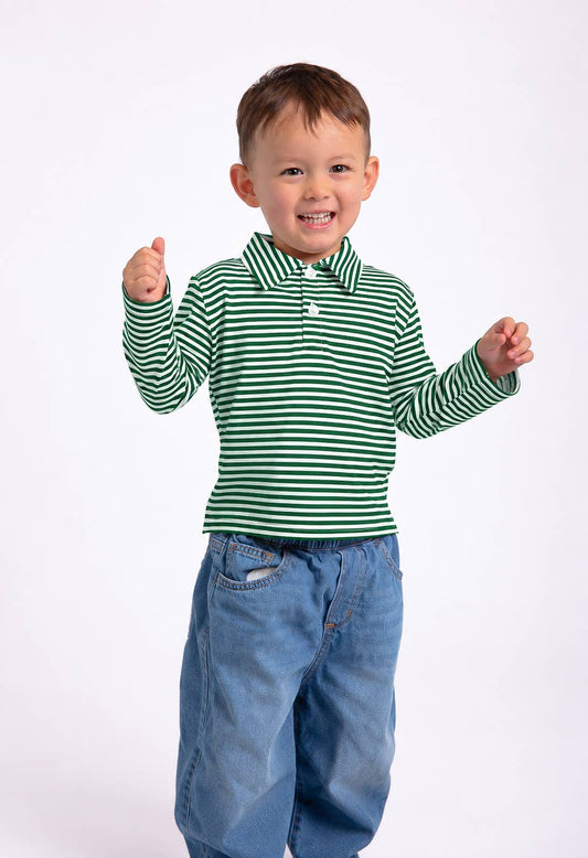 Stripes (Green) Polo Sweatshirt Shirt