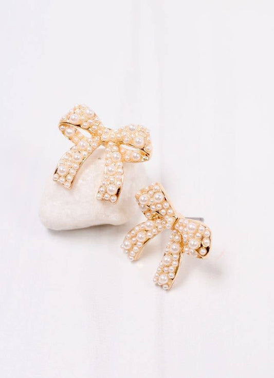 Paige Pearl Bow Earring