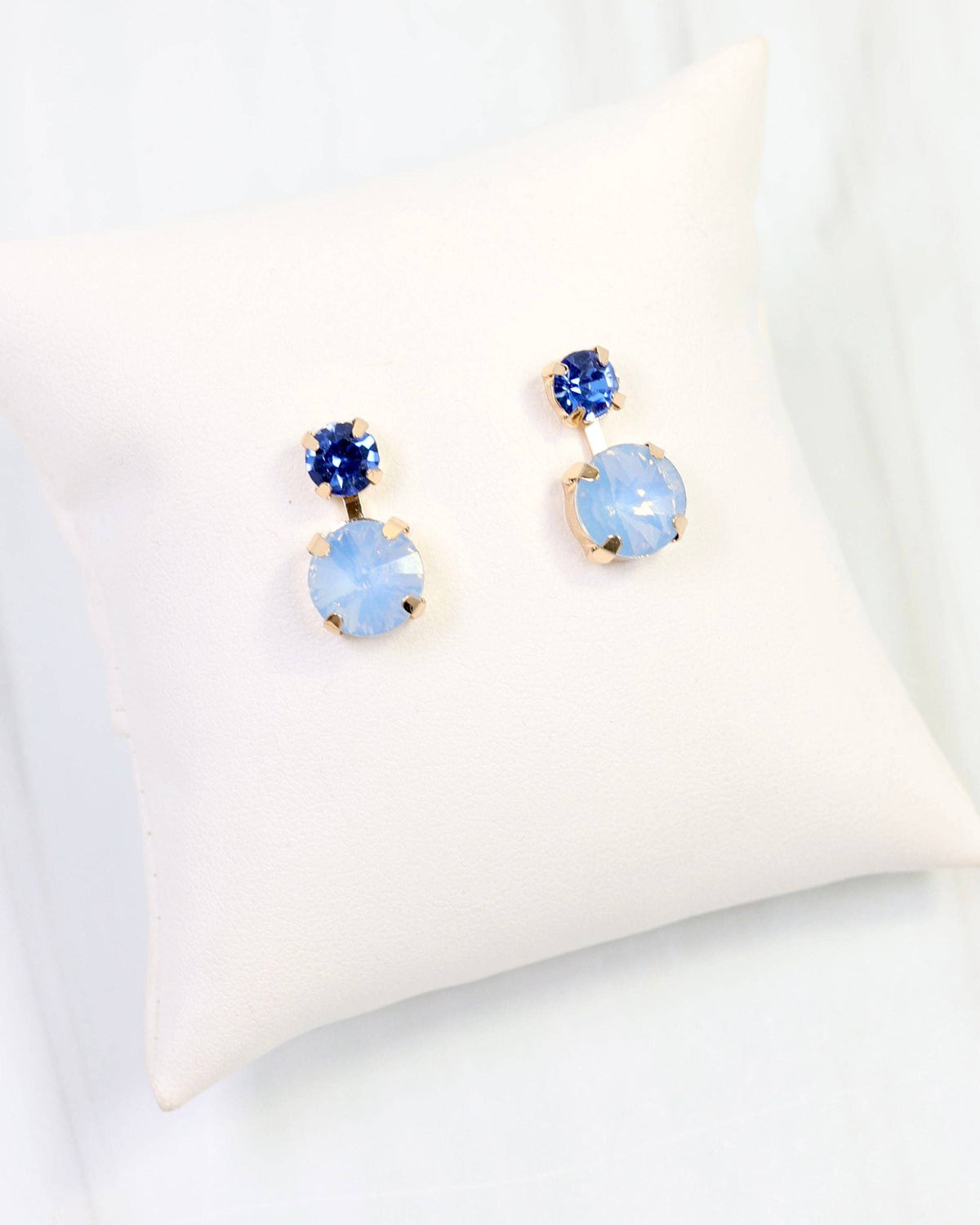 Radcliffe Rhinestone Earring Blue Opal