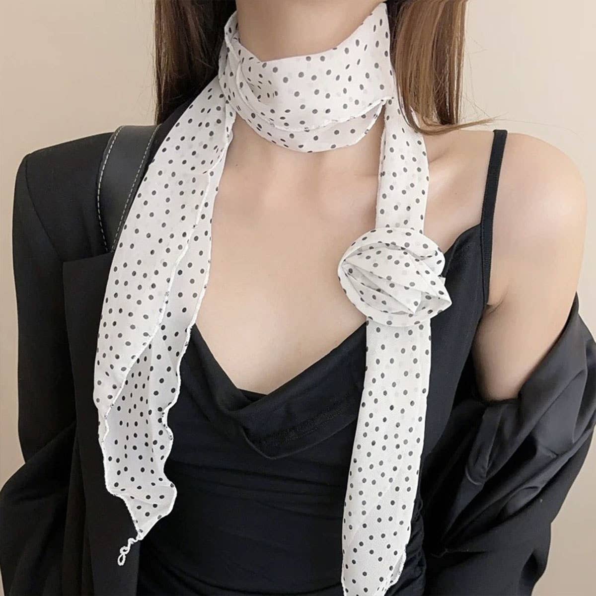 Floral Print Slim Scarf