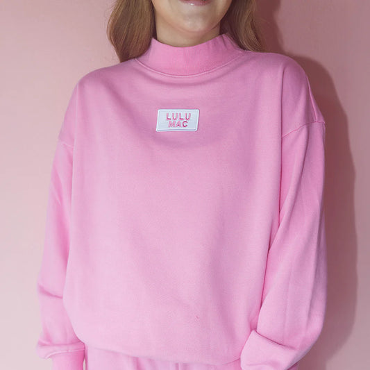 Terry Mock Neck - Bubblegum