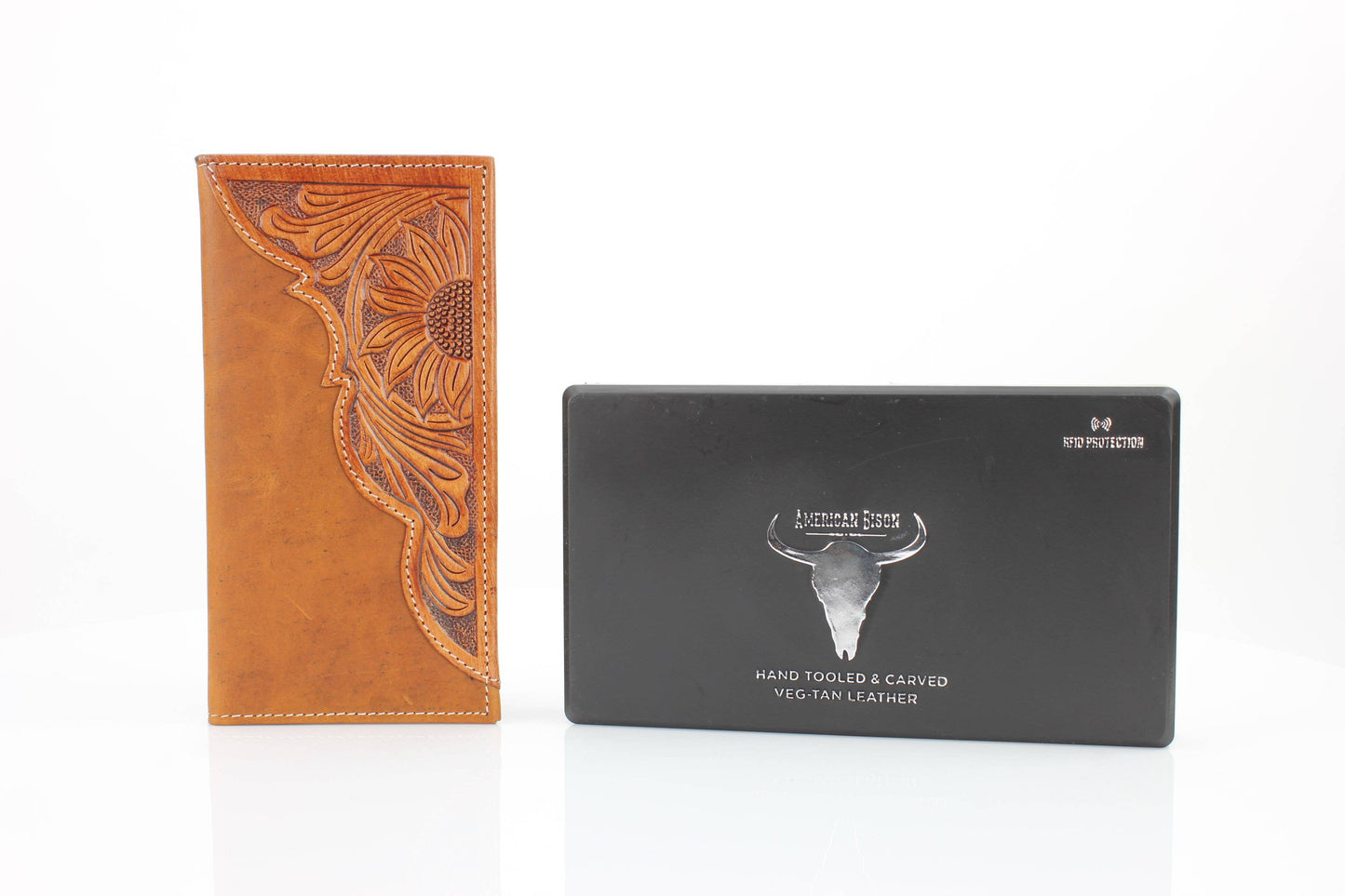 Tooled Leather Accent Rodeo Wallet
