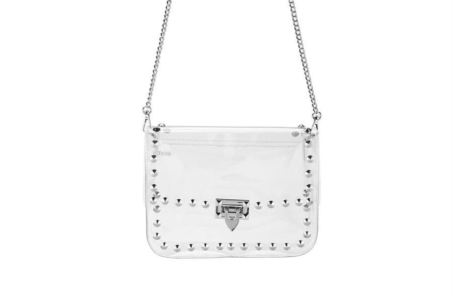 Clear Riveted Crossbody